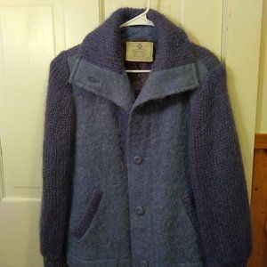 Irish mohair jacket, purple, medium, Donegal Design